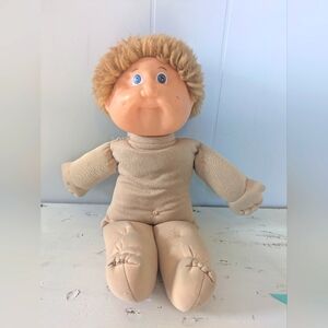 Cabbage Patch Style Doll 17" Soft Body  Strawberry Blonde‎ Yarn Hair Blue Eye